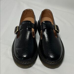 Chic Black Leather Loafers with Buckle